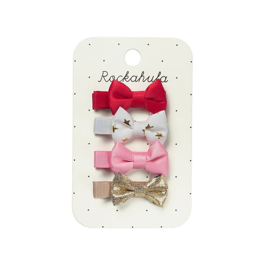 Festive  Mini Bow Clips