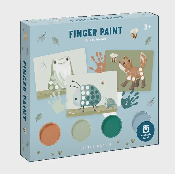 Finger Paint Set- Forest Friends - Blue