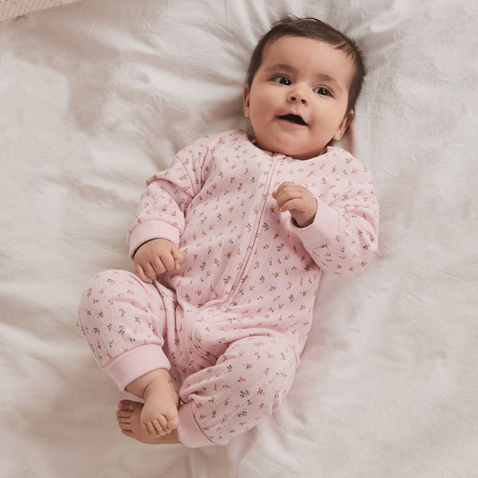 Floral Sleepsuit - Pink