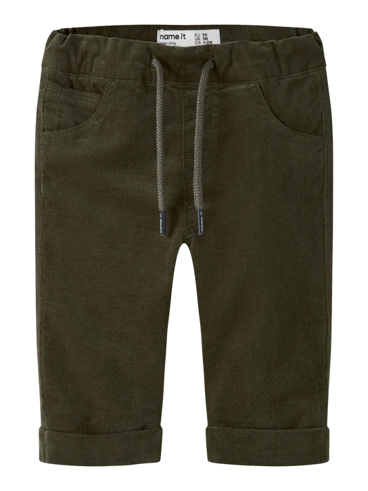 Cord Trousers - Olive Night