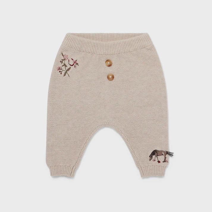 Horseshoe Floral Knitted Joggers