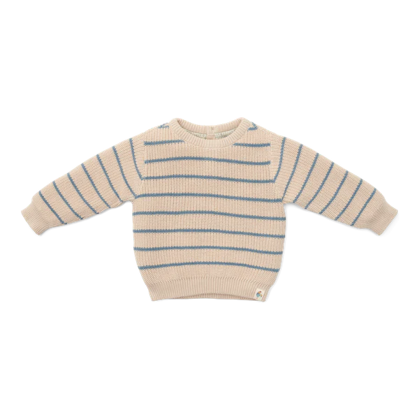 Knitted Jumper - Ice Blue Stripe