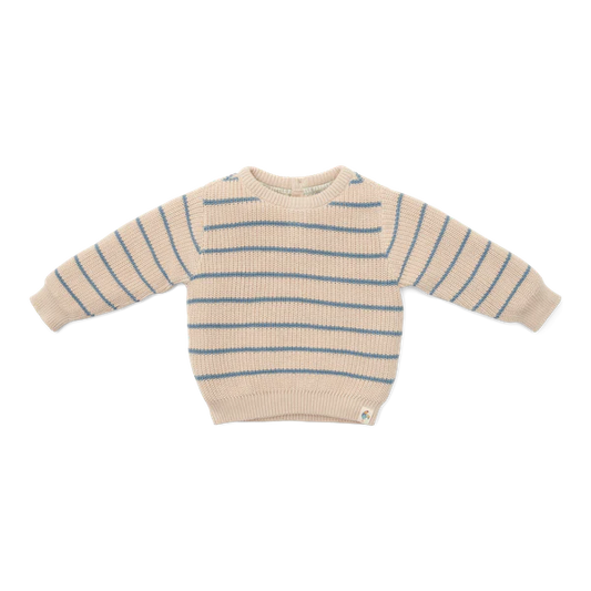 Knitted Jumper - Ice Blue Stripe