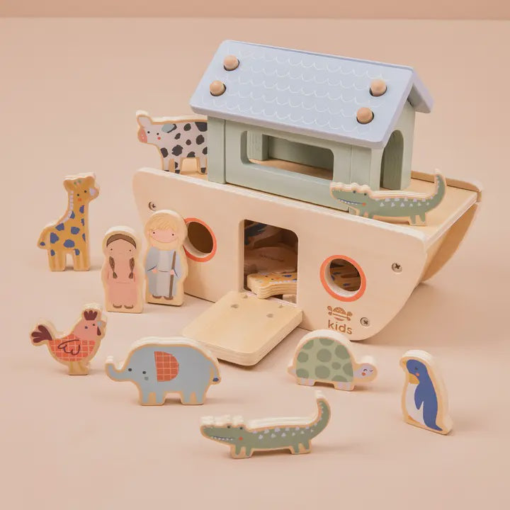 Wooden Noah's Ark Sorter Toy (FSC)