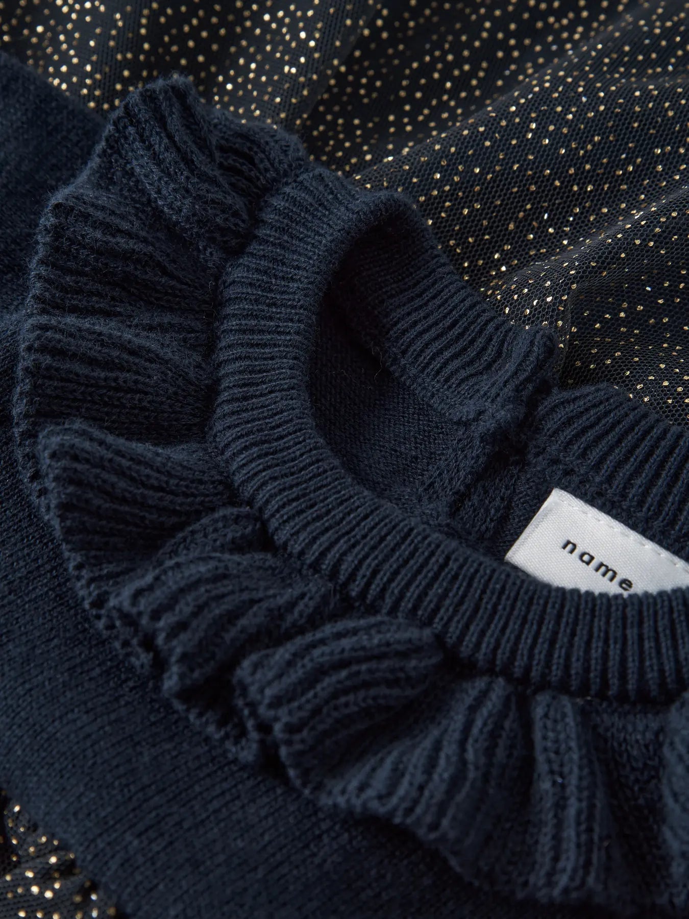 Navy Sparkle Knitted Dress