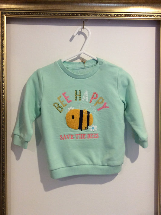 Pre-loved M&S Bee Sweatshirt 6-9m