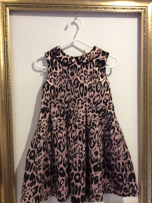 Pre-loved Next Pink/Black Dress 2-3y