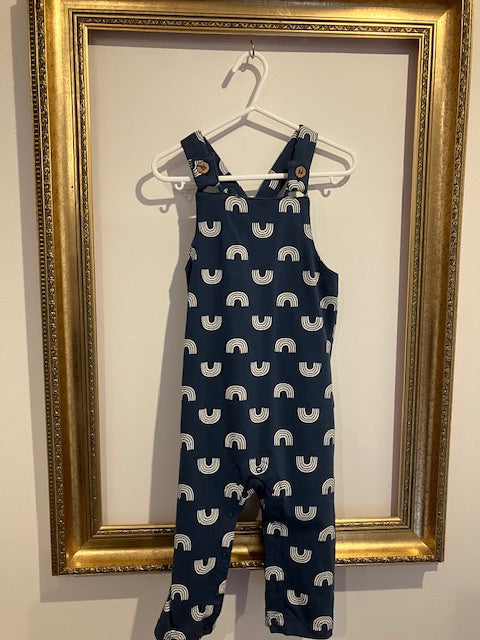 Pre-loved Kite Rainbow Dungarees 18-24m