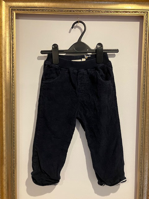 Pre-loved JoJo Navy Cord Trousers 12-18m