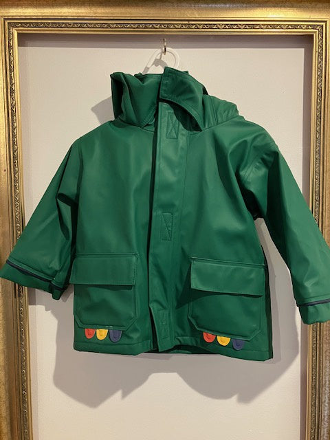 Pre-loved JoJo Green Dino Raincoat 12-18m