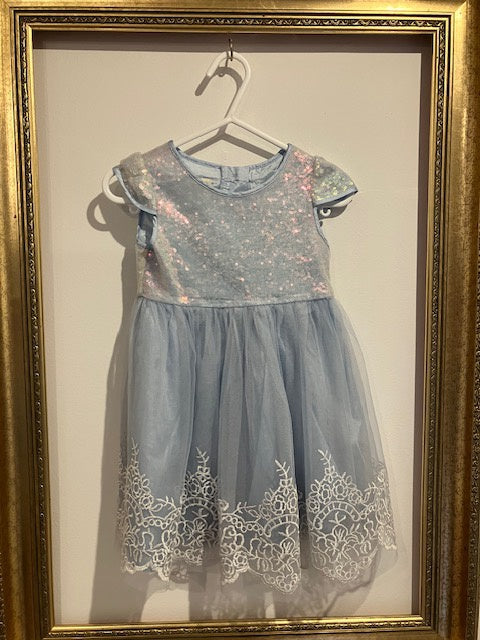 Pre-loved Monsoon Blue Sequin Dress 12-18m