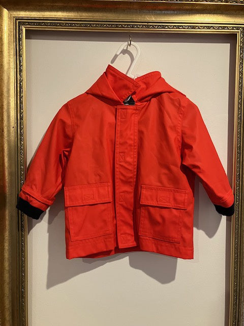 Pre-loved Petit Bateau Red Raincoat 6m