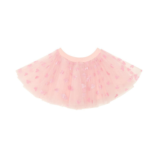 Pale Pink Tutu with Glitter Hearts