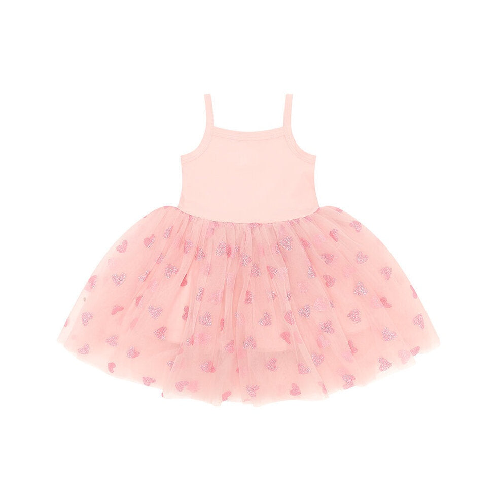 Pale Pink & Pink Glitter Hearts Dress