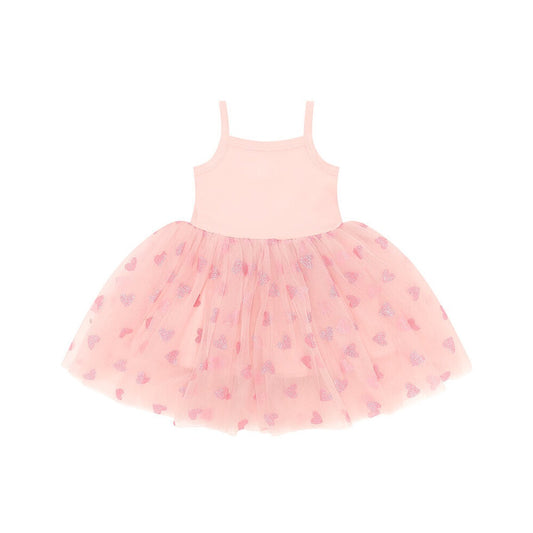 Pale Pink & Pink Glitter Hearts Dress
