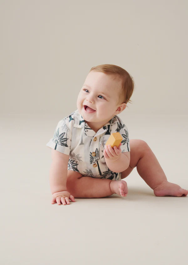 Palm Print Romper