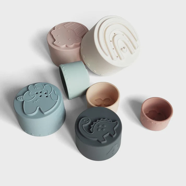 Silicone Stacking Cups - Pastel