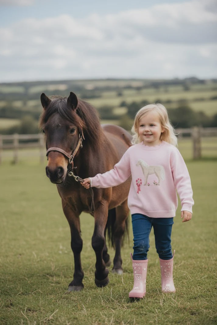 Pony Knit Jumper - Soft Pink