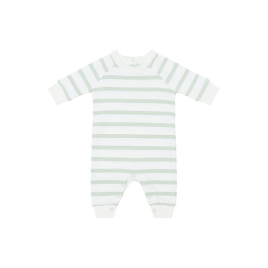 Powder Blue & White Breton Striped -All- in -one