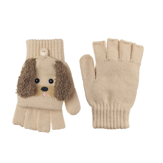 Puppy Knitted Gloves - 3-6 years