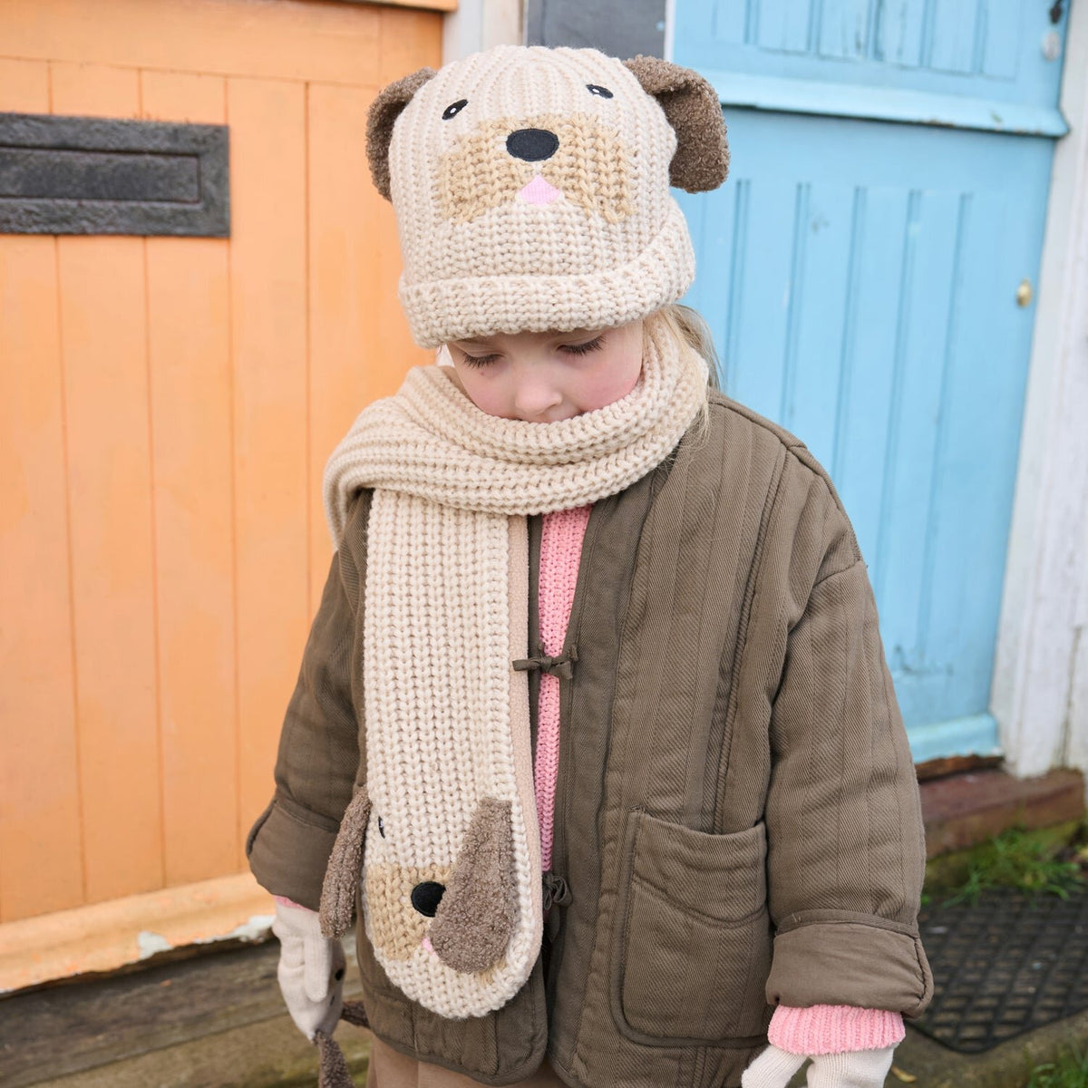 Puppy Knitted Scarf