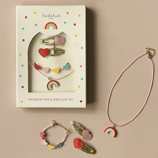 Rainbow Hair & Jewellery Set