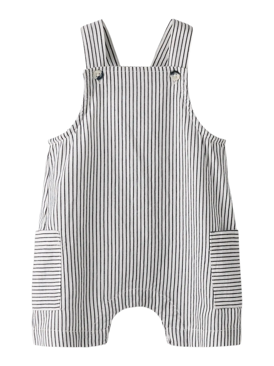 Striped Dungarees - Organic Cotton