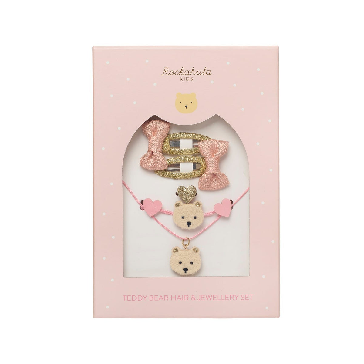 Teddy Bear Hair & Jewellery Set