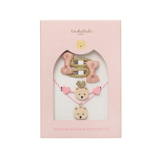 Teddy Bear Hair & Jewellery Set
