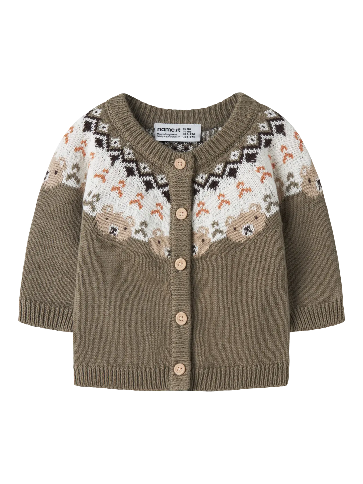 Teddy Knit Cardigan - Green