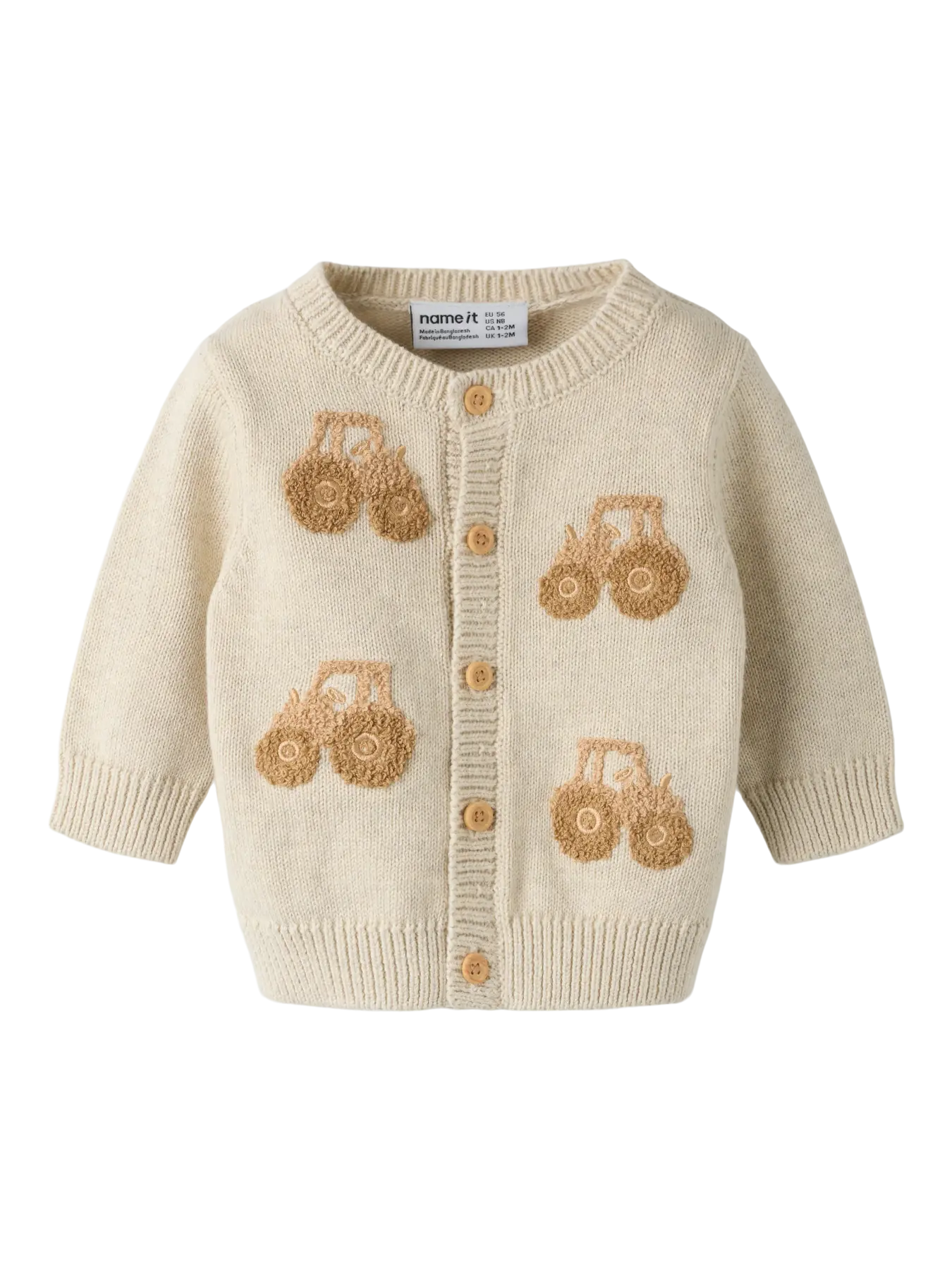 Organic Tractor Cardigans -Ecru & Sesame
