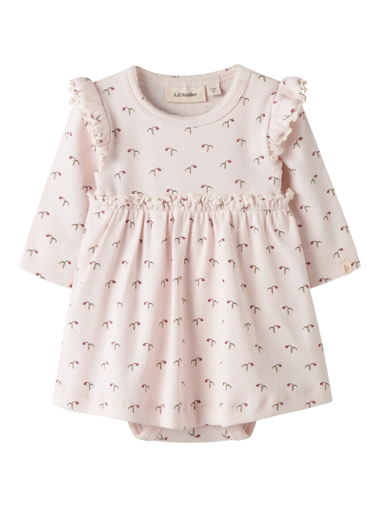 Long Sleeved Floral Print Dress