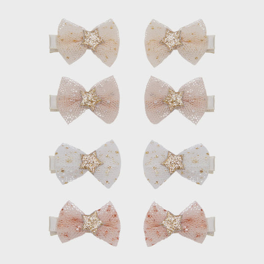 Tutu Bow Clips - Neutral