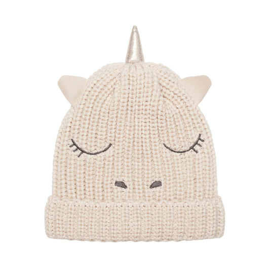 Rainbow Unicorn Knitted Hat - 3-6 years