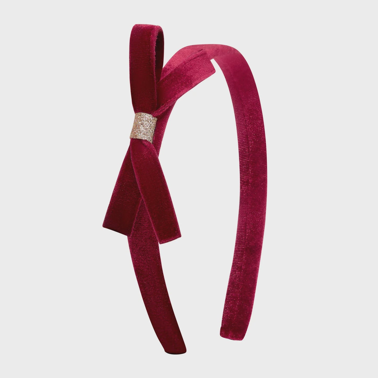 Bow Headband Burgundy Red