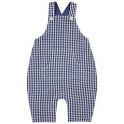 Baby Dungarees Seersucker Check - Dusty Blue