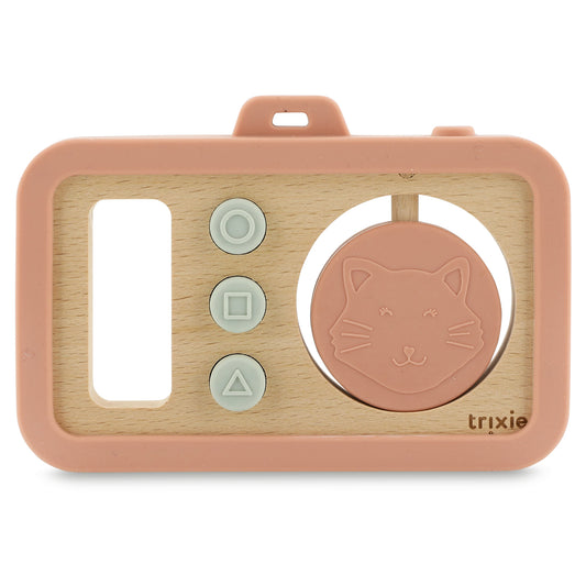 Wooden Silicone Baby Camera - Cat