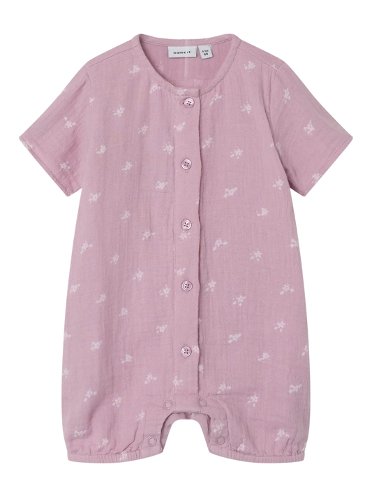 Mauve Shadows Shortie Romper