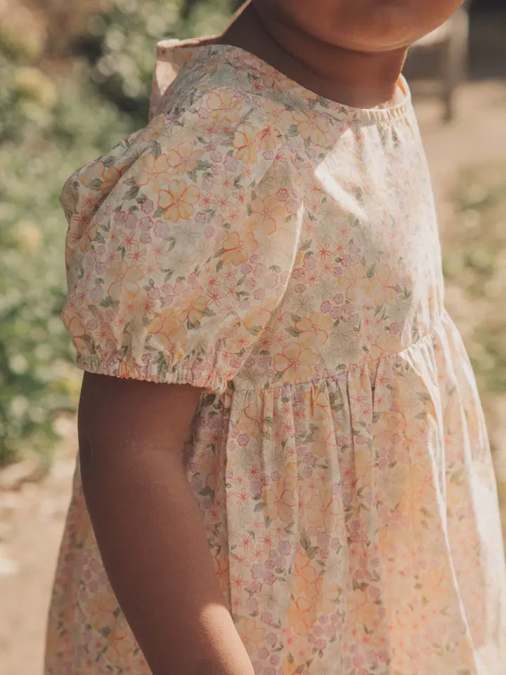 Puff Short Sleeved Dress - Meadow