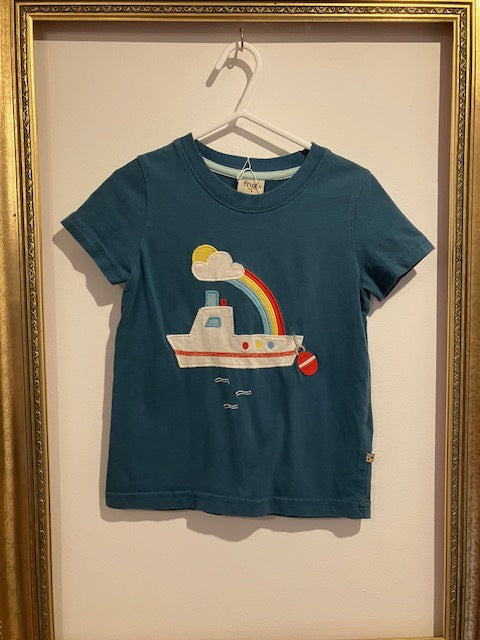 Pre-loved Frugi Boat T-Shirt 4-5y