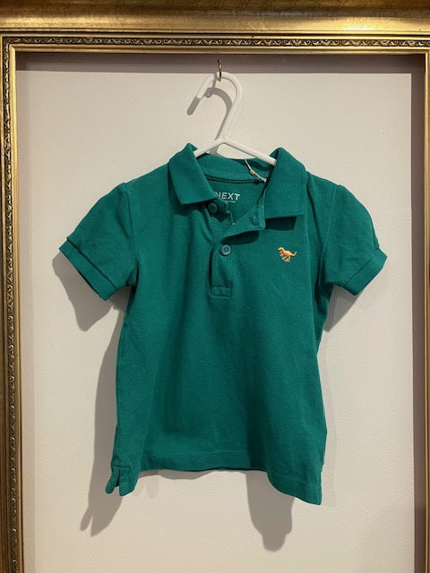 Pre-loved Next Green Polo Shirt 12-18m