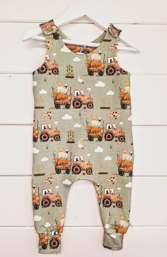 Farm Ride Sage Romper