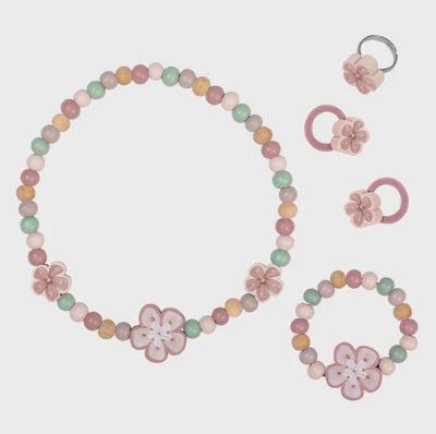 Wooden Jewellery Set - Flowers