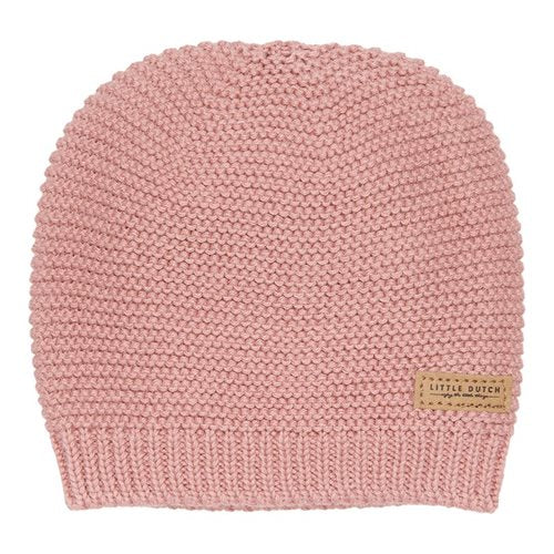 Knitted Baby Cap Vintage Pink