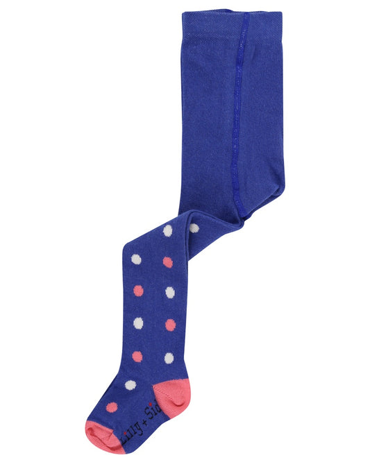 Dotty Tights Mid Blue