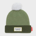 Colour Block Beanie - Khaki -2-5Y