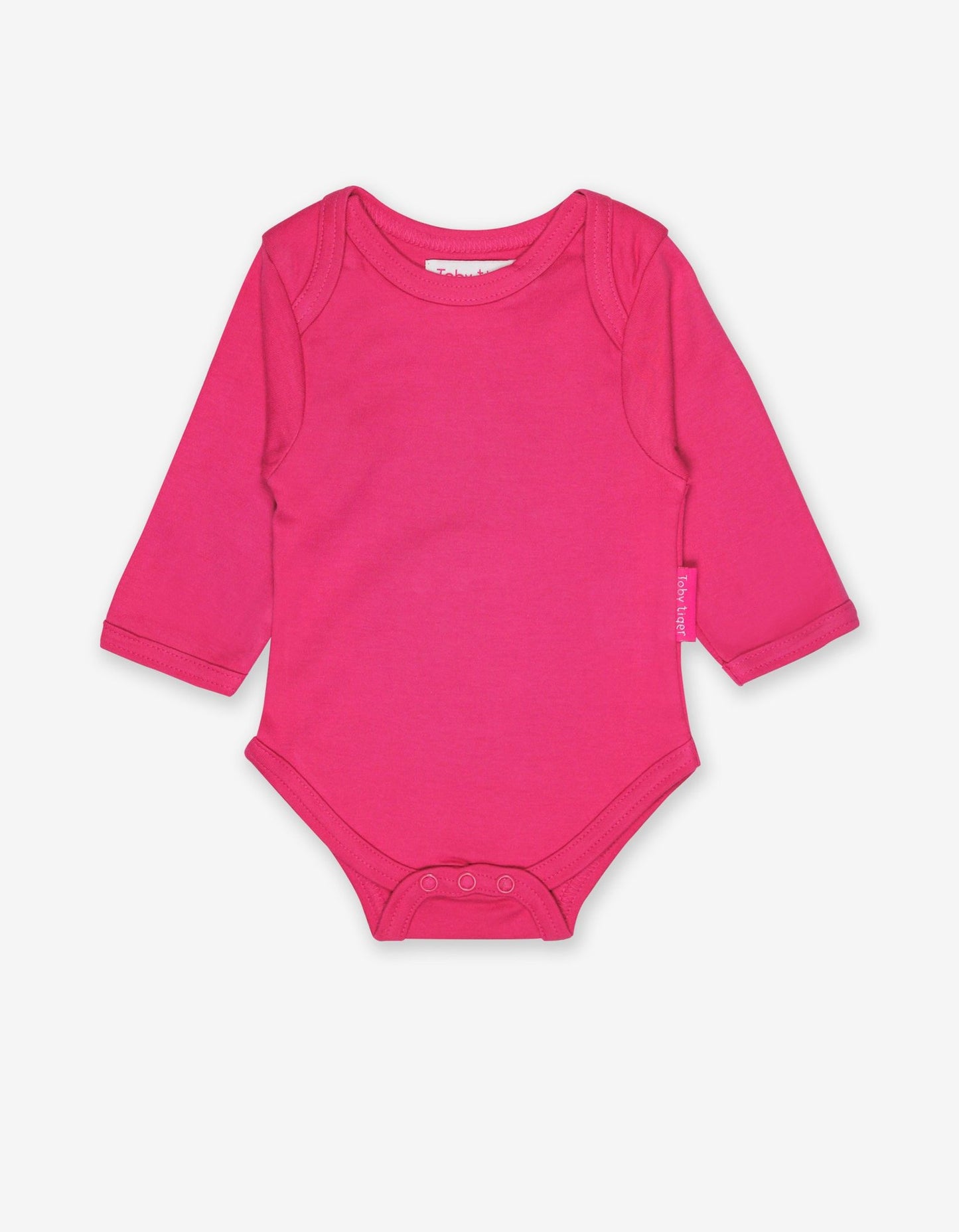 Organic Pink Basic LS Baby Bodysuit