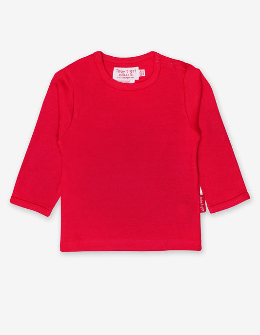 Organic Red Basic LS T-Shirt