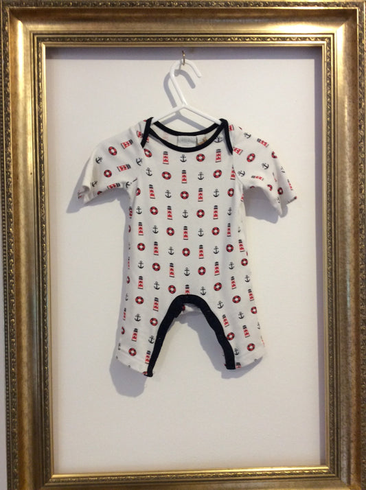 Pre-loved Rachel Riley Anchor L/S Romper N/B