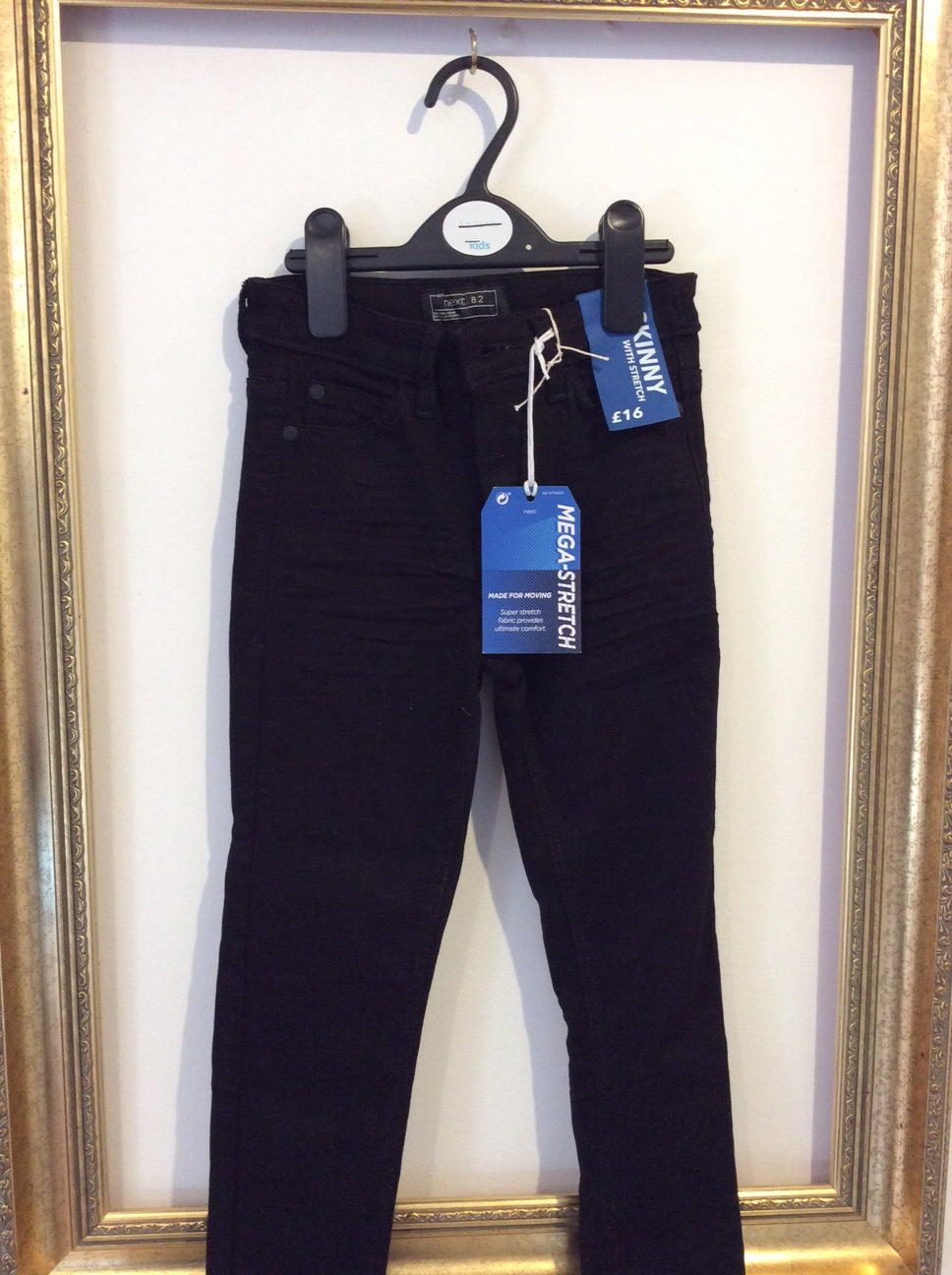 Pre-loved Next Black Skinny Jeans with tags 7Y